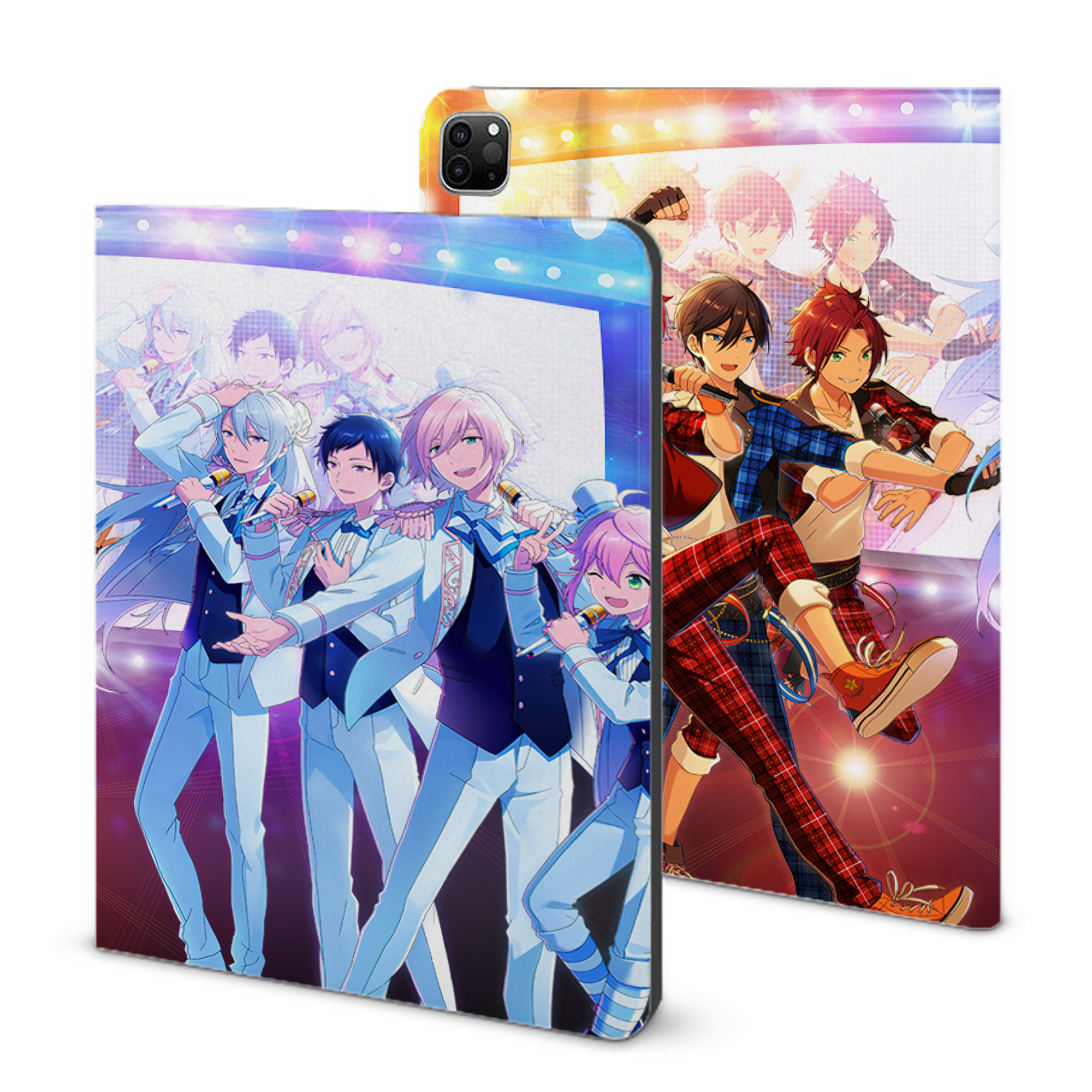 （画像用） あんさんぶるスターズ! Ensemble Stars IPad ケース ブック型 PUレザー TPU 耐衝撃 軽量 薄型 ペン収納なし 全面保護 IPad 各モデル対応